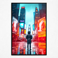 Load image into Gallery viewer, Neon Rain Reverie - Framed