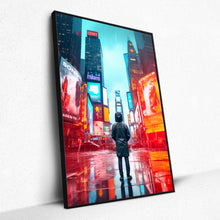 Load image into Gallery viewer, Neon Rain Reverie - Framed