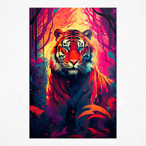 Neon Jungle Majesty - Poster